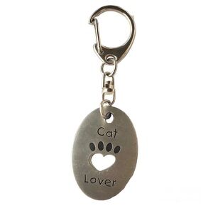 Chelsea Cat Lover Pewter Key Chain